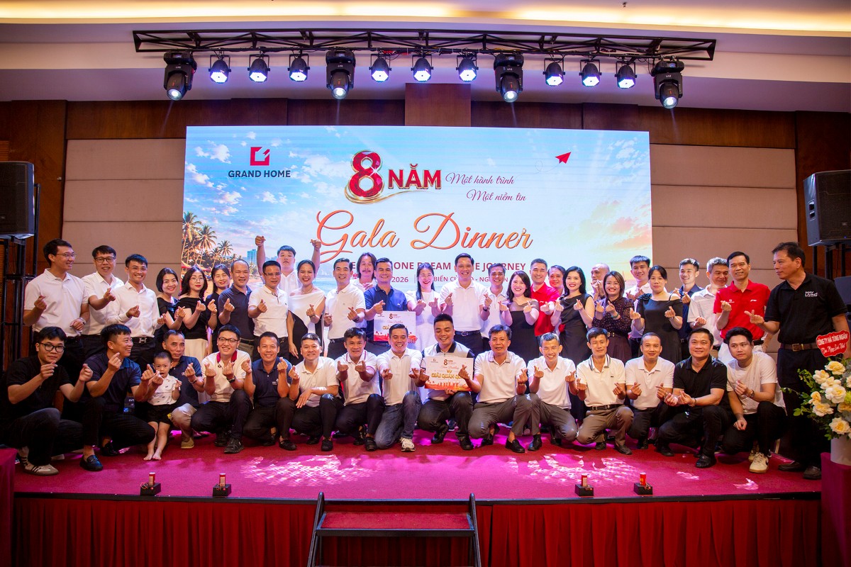 The Grand Home team at the 8th anniversary Gala Dinner